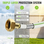 Retractable Garden Hose Reel, 1/2in 100ft Hose Reel with 10 Patterns Nozzle - Image 7