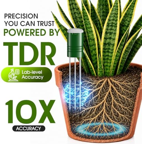 Soil Moisture Meter for Plants,4-in-1 Wireless Soil Tester,Soil Thermometer/Moisture/Sunlight Time,Large Screen,Indoor/Outdoor Plant Water Meter,Garden Soil Test Kit for Lawn,Farm,Houseplants - Image 5