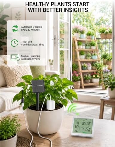 7-in-1 Soil Moisture Meter for Plants with Solar Wireless Probe Soil Tester - Image 6