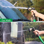 Heavy Duty Metal Garden Hose Nozzle with 7 Watering Patterns - High Pressure Spray Nozzle for Watering Plants, Car Washing, and Pets - Thumb Control & On/Off Valve, Bronze - Image 3