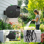 Tuyeho Heavy-Duty Auto Retractable Garden Hose Reel 100FT Lifetime Service - Image 4