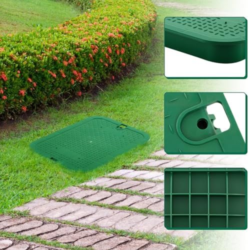 Wonderjune 4 Pcs 113c Series 12 x 17 Inch Irrigation Valve Box Cover Sprinkler Valve Covers for Outside - Image 5