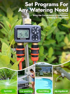 Insoma 2-Zone Water Hose Timer Brass Inlet/Outlet, Sprinkler Timer - Image 7