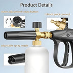 Selkie Foam Cannon with Pressure Washer Gun and Dual Connector, 3-in-1 Car Foam Cannon Kits with 1/4 Inch Quick Connector, 7 Pressure Washer Nozzle Tips, Dual-Connector Accessory - Image 4