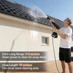 Portable Washer Cleaning Accessories, Cordless Portable Washer, Handheld Washer 6-in-1 Nozzle,33FT Hose,Cleaner for Car,Garden,Floor,Patio,Black - Image 3