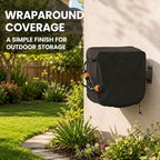 Retractable Hose Reel Cover for Macnaught Retracta RO465K-02, 600D Oxford Outdoor Cover, with Side Opening and Drawstring Hem for Wall Mounted Garden Hose Reels,Black - Image 7
