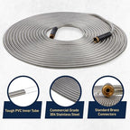 Stainless Steel Garden Hose 75 ft Outdoor Heavy Duty Flexible Metal Water Hose, Non Kink, Leak Proof, Tear and Puncture Resistant, Rust and Corrosion Free, 1/2” Diameter by Kings County Tools - Image 2