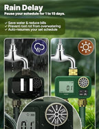 MOES 2 Zone Water Timer, Brass Fittings, Rain Delay, No Wi-Fi Required - Image 4