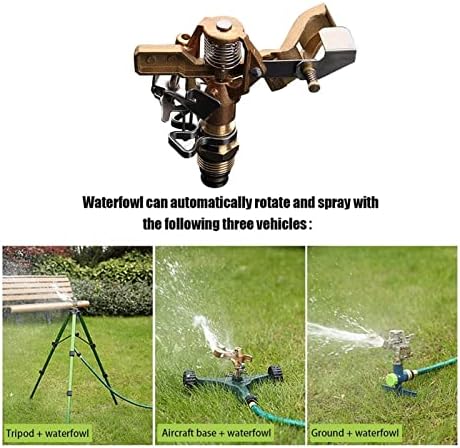 Shower Head Garden Sprinkler 360 Degree Automatic Rotating Nozzle Lawn Irrigation Adjustable Rocker Sprinkler Watering Supplies (Color : Red) - Image 5