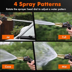 RESTMO Garden Hose Nozzle, Heavy Duty Water Hose Sprayer Nozzle, Brown - Image 4