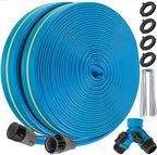 Winisok Upgrade Flat Sprinkler Soaker Hose for Garden, Heavy Duty 3-Tube Lawn Irrigation Hose with Landscape Stakes, No-Kink Flexible Watering Hose for Yard, Plants (25FT x 2Packs) by Winisok