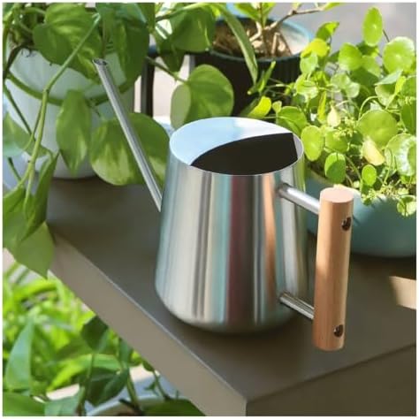 Long-Spout Metal Watering Can Stainless Steel Watering Can Watering Pot Gooseneck Plant Waterer Easy Fill Gardening Tool - Image 6