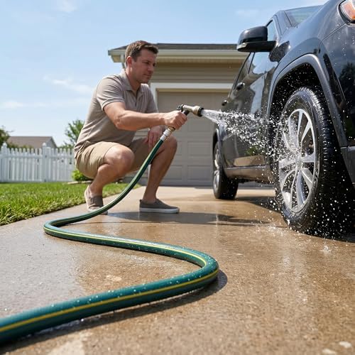25 ft Heavy Duty Garden Hose 5/8”, Solution4Patio, Male to Female Fittings - Image 6