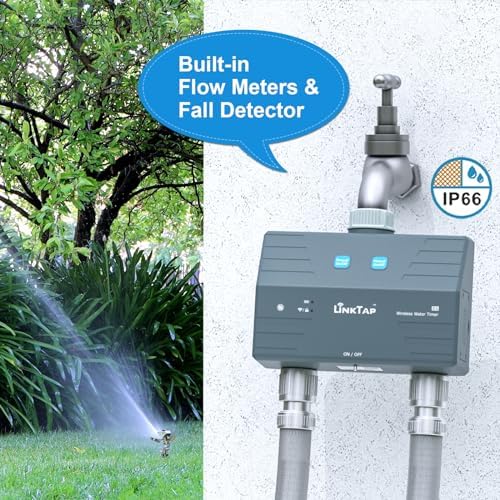 LinkTap D1 2-Zone Smart Hose Timer & Gateway, 2 Built-in Flow Meters - Image 2