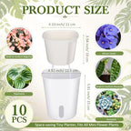 Ziliny 10 Pcs 4.92 Inch Self Watering Planters with Water Indicator - Image 2