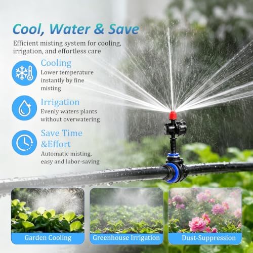 Plants Misting System for Irrigation with Adjustable Knob - Image 3