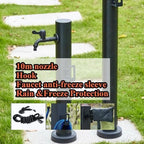 Stainless Steel Outdoor Garden Faucet Post, Freestanding Hose Holder Stand with Faucet, Vertical Garden Water Column, Floor Mounted Water Feature Fountain, Antifreeze Fau（B-Height 96cm） - Image 3