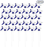 30 Pack Spray Bottle Nozzles, Heavy-Duty Stream Trigger Spray Nozzle Replacement Parts Adjustable Head Sprayer with Mist Stream Sprayer Fits 8oz /16oz Spray Bottles Round 28/400 Neck Bottles (Blue) - Image 2