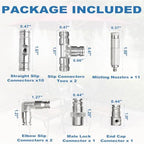 Patio Misters for Cooling Outdoor : 11pcs Misting Nozzles + 16pcs 1/4" Brass Slip Connectors, UNC 10/24 Misting Nozzles 0.012" Orifice, Outdoor Misting Cooling System for Garden, 1500psi - Image 2