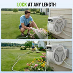 Retractable Garden Hose Reel, 1/2in 100ft Hose Reel with 10 Patterns Nozzle - Image 3