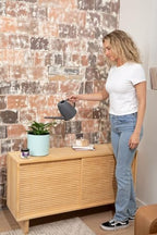 rePotme 8 inch Self Watering Plant Pot for Indoor Plants, African Violets, Succulents, The Aqua Core Collection (Ocean Blue) - Image 4