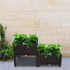 Raised Garden Beds, Planter Box, Self-Watering Plastic Planter for Indoor Outdoor Vegetables, Fruits, Potato, Flowers (2 Pcs) - Image 6