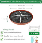 6 Pack 12.6 inch Self Watering Base for 1-5 Gallon Fabric Pot, Automatic Watering Tray System for Non-woven Grow Bag, Plastic Elevated Plant Flower Saucer Stand Growth Tent Greenhouse Indoor Outdoor - Image 2