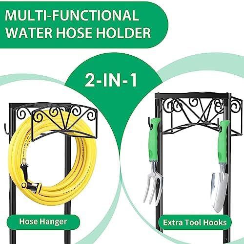 TomCare Garden Hose Holder, Heavy Duty Water Hose Hanger for 160FT Hose - Image 2