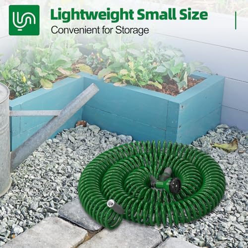 SPECILITE 3/8" Lightweight Coil Garden Hose 100 FT, EVA Flexible Water Hose - Image 3