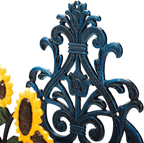 IOCCIOBB Garden Hose Holder Heavy Duty Decorative Metal Garden Wall Mounted Decorative Hose Reel Hanger Organizer Metal Art - Image 3
