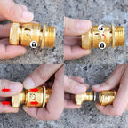 UNWAVER Garden Hose Quick Connect with Shutoff Valve Kit for Nozzles-2Pack - Image 3