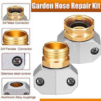 Therwen 8 Sets Garden Hose Repair Connectors Male Female End Kit - Image 3