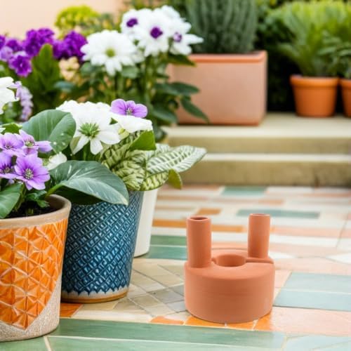 Orange Terracotta Self Watering Plant Dripper for Indoor Outdoor Plants - Image 5