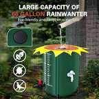 Portable Water Storage Tank, Portable Foldable Rainwater Collection System with Spigot Water Storage Container & Top Mesh, Portable Rain Barrels to Collect Rainwater from Gutter for Garden Lawn(100 Ga - Image 4