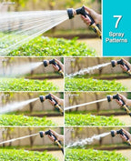 ESOW Garden Hose Nozzle 100% Heavy Duty, Metal Water Hose Nozzle with 7 Spray Patterns, Thumb Control All for Watering Plant & Lawn, Washing Car & Pet - Image 4