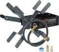 Manual Air Hose Reel with Hybrid Lead-in Hose, Heavy Duty Steel Wall Mount Hose Reel, Fits 100ft x 3/8" Hose, Hand Crank Hose Reel with 1/4" NPT 6-Ball Coupler, Brass Plug & Thread Seal Tape by SUNROAD