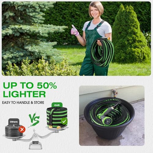 Flexible Garden Hose 50 FT, Ultra Lightweight Water Hoses - Image 2