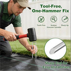 AMAGABELI 6 Inch 500 Pack Galvanized Landscape Staples 11 Gauge Anti-Rust Heavy Duty Garden Stakes Plant Cover Spikes U-Shaped Sod Pins Fence Stakes for Weed Barrier,Irrigation Tubing,Lawns,Decoration - Image 2