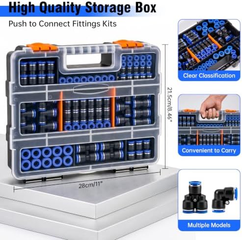 204PCS Quick Connect Air Hose Fittings Kit - Image 7