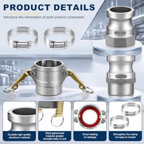2 Set 2 Inch Camlock Fittings Type D&F&A - Image 3