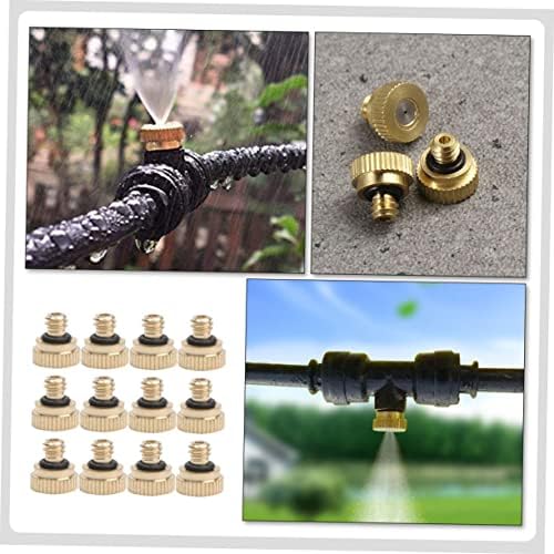 Sosoport 60pcs Low Pressure Brass Misting Nozzle for Outdoor Cooling System Easy to Install Atomizing Sprayer for Gardens Patios and Lawns - Image 2