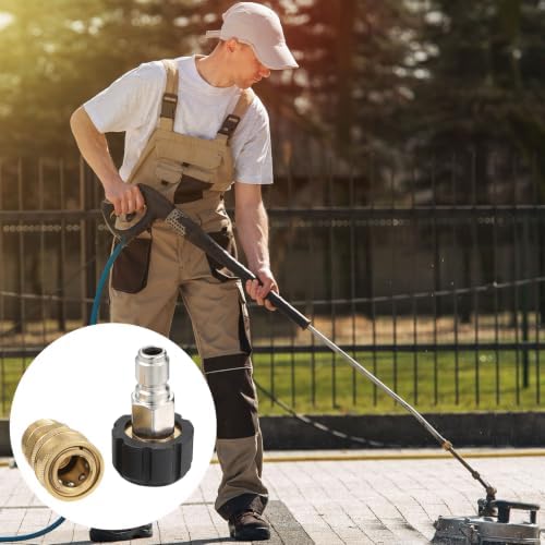Treela 18 Pack Pressure Washer Adapter Set Quick Disconnect Kit Included M22-15mm Female to M22 14 mm Swivel to 3/8'' Quick Connect Fittings, 3/4 Inch to Release for Garden Hoses - Image 4