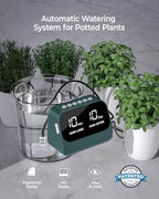 Automatic Watering System for Potted Plants, Plant Waterer, DIY Drip Irrigation Kit with Smart Timer, Waterproof LED Display & Large Capacity Battery, Precise Distribution of Water (Green) - Image 2