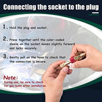 QDB10 Torch to Hose Quick Connect Kit, Precision Brass with Check Valves, 9/16" B Thread, Red Fuel/Green Oxygen Color Coded Couplers, 29PSI Fuel & 145PSI Oxygen Rated for Welding Cutting Torch Hoses - Image 3
