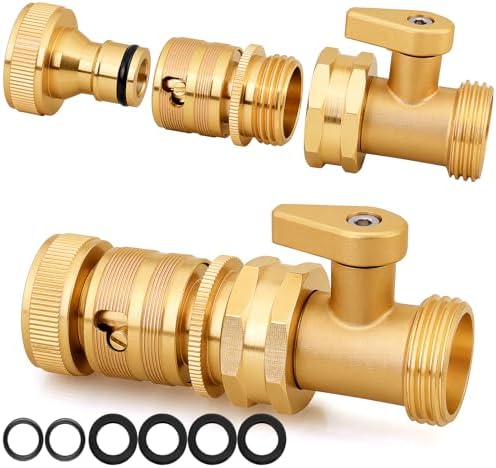 UNWAVER Garden Hose Quick Connect with Shutoff Valve Kit for Nozzles-2Pack by Unknown