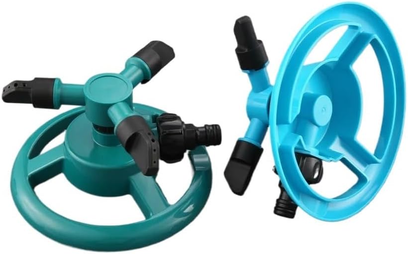 Outdoor 360-Degree Rotating Automatic Sprinkler Garden Irritation 3-arms Nozzles Coupling Watering Cooling System Plastic(Blue) - Image 3