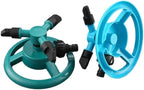 Outdoor 360-Degree Rotating Automatic Sprinkler Garden Irritation 3-arms Nozzles Coupling Watering Cooling System Plastic(Blue) - Image 3