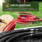 5/8" Garden Hose 20ft, -40℉ To 190℉ Hot/Cold Rubber hose, Red - Image 3