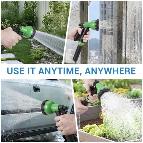 OUTLANE Heavy Duty Stainless Steel Garden Hose - Flexible, Lightweight, Kink-Free Metal Water Hose - 10-Function Leak-Proof Nozzle, Rust-Proof - For Yard, Car Wash, RV, Pet Bathing - 150FT, US - Image 3