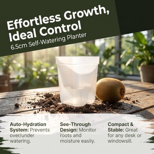 COLLBATH Inch Self Watering Square Propagation Pots with Tray - Image 3